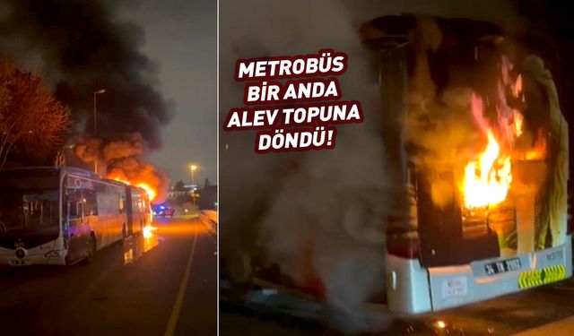15 Temmuz Şehitler Köprüsü'nde metrobüs yangını