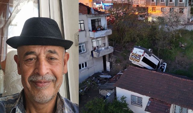 Okul servisi evin çatısına düştü! Şoför hayatını kaybetti