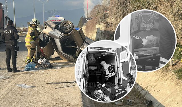 Feci kaza! Otomobil takla attı: Çok sayıda kişi yaralandı