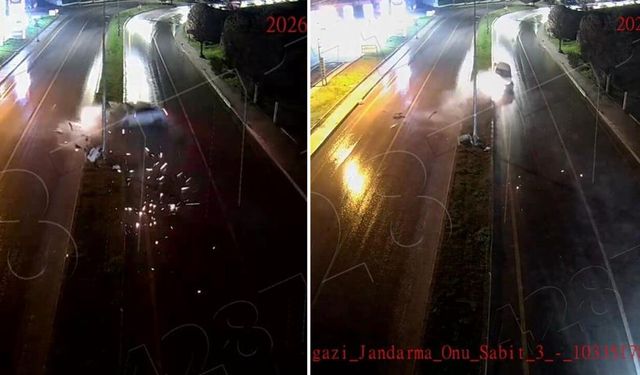 Malatya’da feci kaza! Kontrolden çıkan araç refüje çarptı