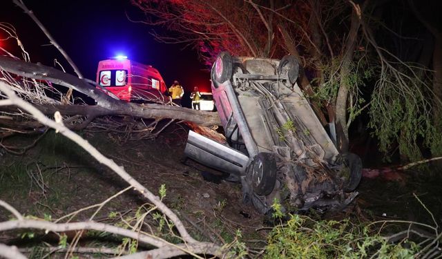 Sivas'ta feci kaza! Otomobil ağaca çarptı: Ölü ve yaralılar var