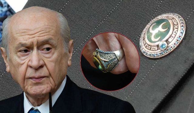 MHP lideri Bahçeli'nin yüzüğü ve rozeti dikkat çekti