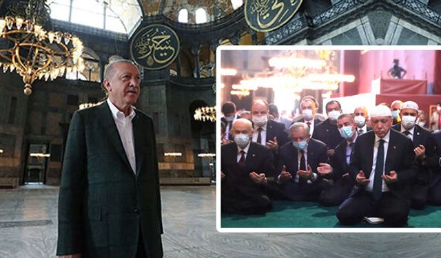 Erdoğan: Ayasofya'yı yeniden ibadete açmak bize nasip oldu