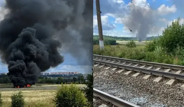 Rusya'da başkentte savaş uçağı düştü!