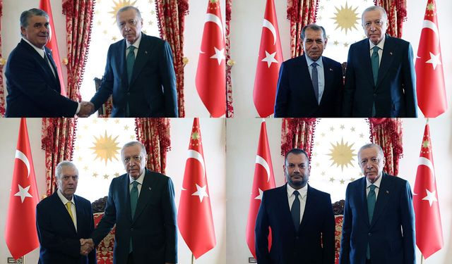 Erdoğan'dan dikkat çeken görüşme! 4 spor kulübü başkanını kabul etti