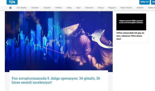 T24 haber sitesi ve sosyal medya hesaplarına kapatma kararı