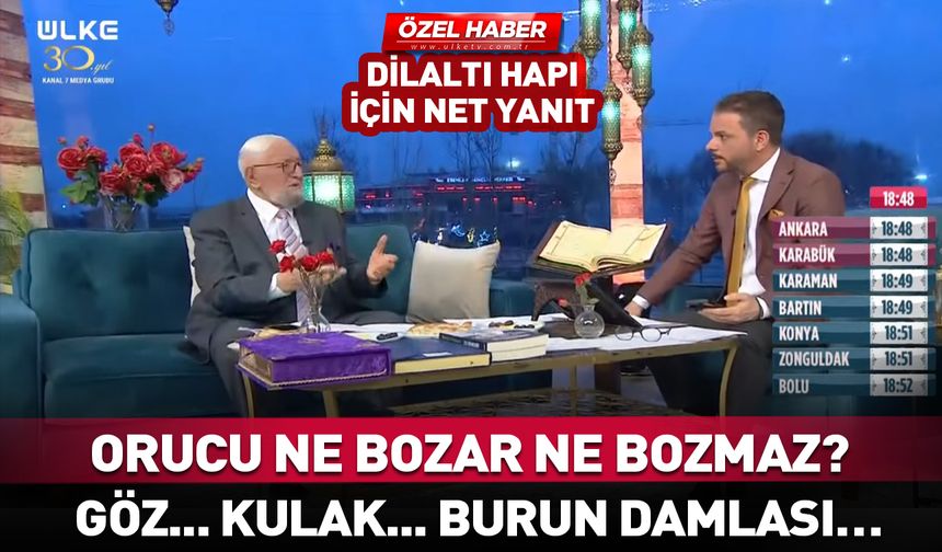 Göz, kulak, burun damlası orucu bozar mı?