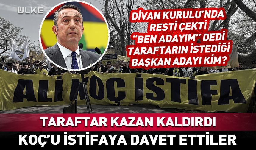 Fenerbahçe'de neler oluyor? "Ben adayım" dedi Ali Koç'a rakip çıktı! Taraftarlar ise kazan kaldırdı