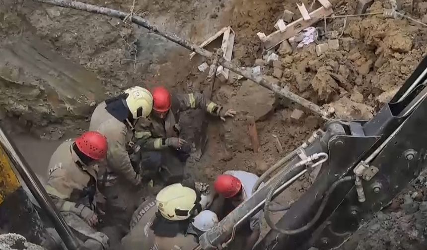 Bayrampaşa'da göçük altında kalan işçi kurtarıldı