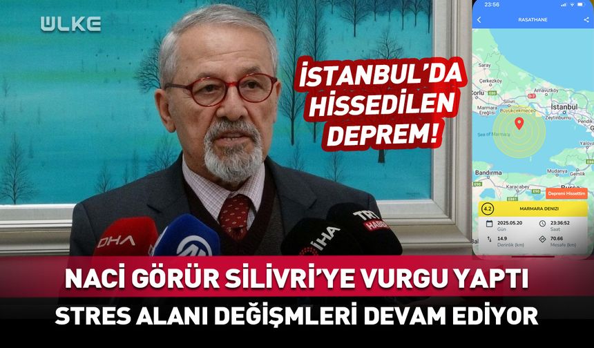 İstanbul'daki son depreme ilişkin Prof. Naci Görür'den ilk açıklama: Stres alanı değişimleri devam ediyor