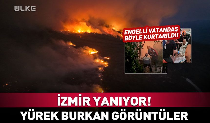 İzmir'den yürek burkan görüntüler! 70 yaşındaki engelli vatandaş böyle kurtarıldı