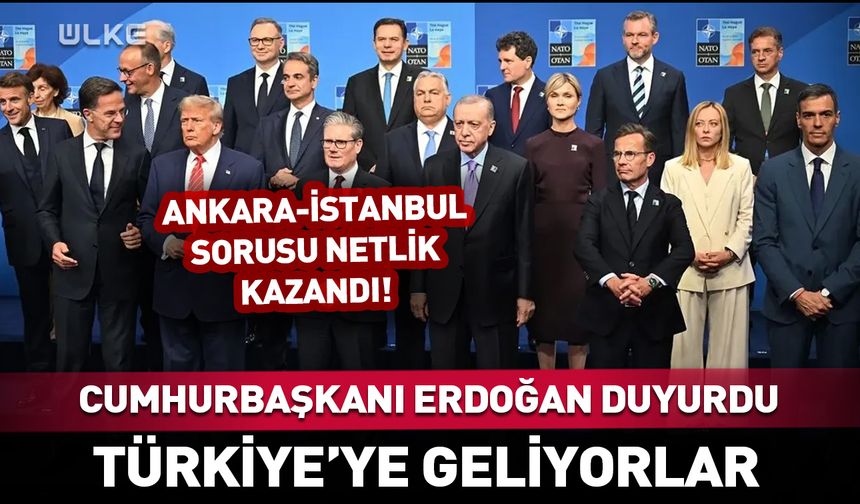 NATO liderleri Ankara'ya geliyor! Erdoğan canlı yayında duyurdu
