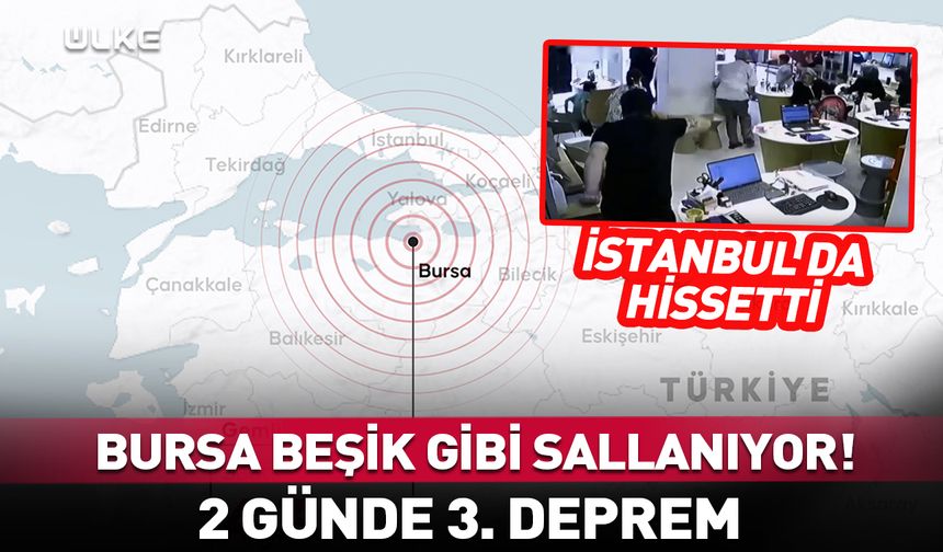 İstanbul'da hissedilen korkutan deprem