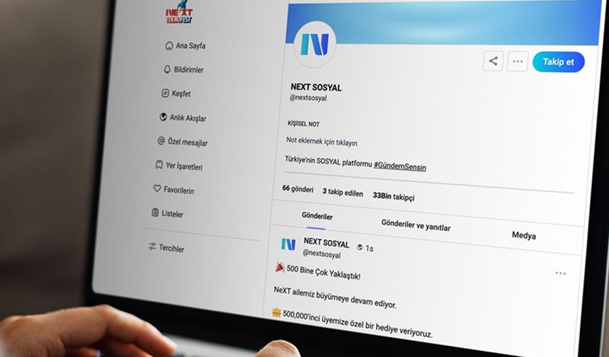 NEXT Sosyal 500 bininci üyeye özel hediye verecek