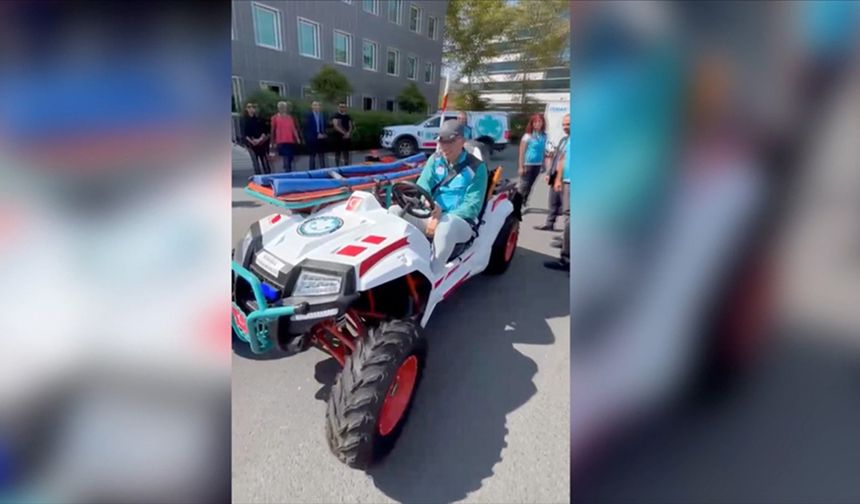 Bakan Memişoğlu test etti! Sedyeli ATV ambulans…