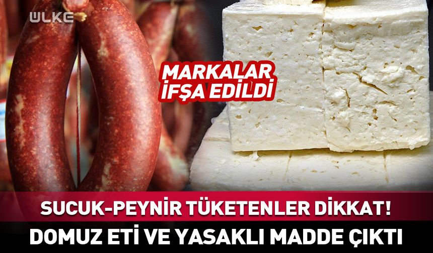 Sucuk ve peynir tüketenler dikkat! O markada domuz eti ve yasaklı madde çıktı