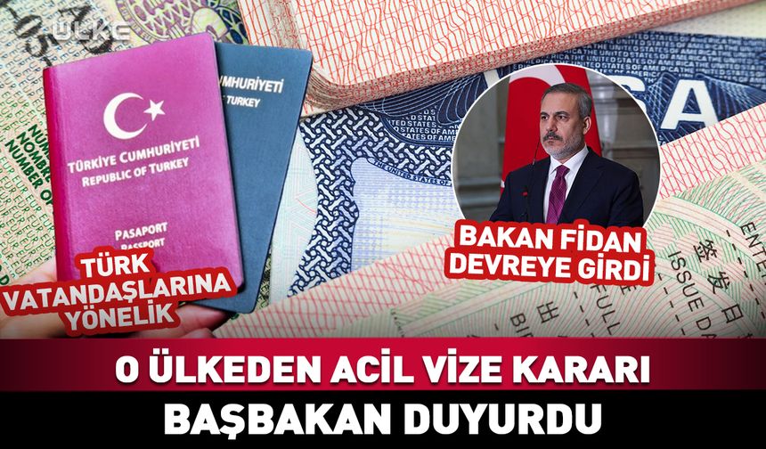 O ülkeden Türk vatandaşlarına yönelik acil vize kararı!