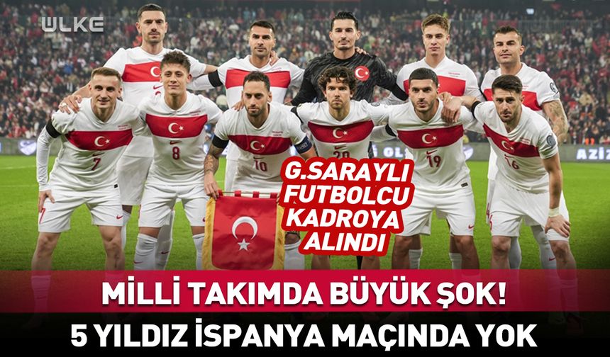 ⚽️A Milli Takım’da büyük şok! 5 yıldız İspanya maçında yok