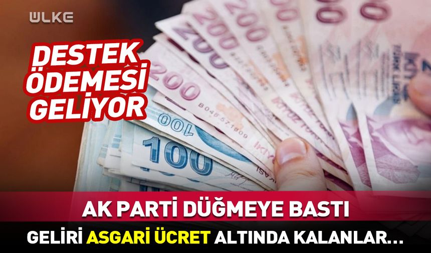 Geliri asgari ücret altında kalan hanelere destek