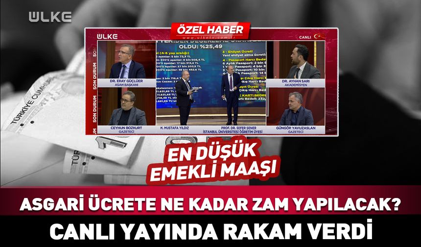 Asgari ücrete ne kadar zam yapılacak? Canlı yayında açıkladı