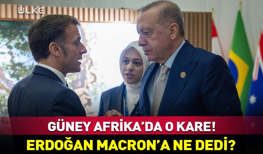 Erdoğan Macron’a ne dedi? Güney Afrika’da o kare