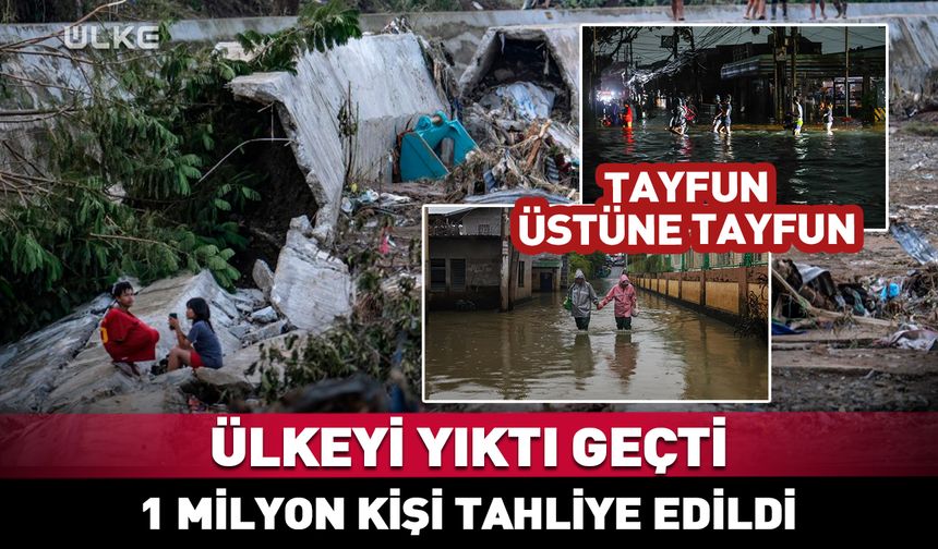 Süper tayfun Filipinler'i vurdu! 1 milyon kişi tahliye edildi