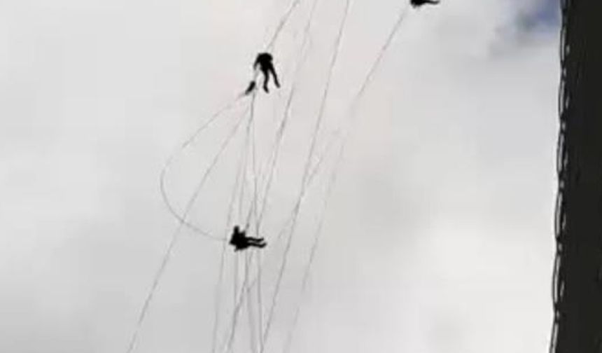 İstanbul’da panik dolu anlar! Metrelerce yüksekte savruldular