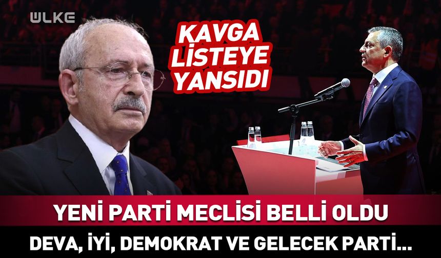 CHP'de yeni Parti Meclisi belli oldu