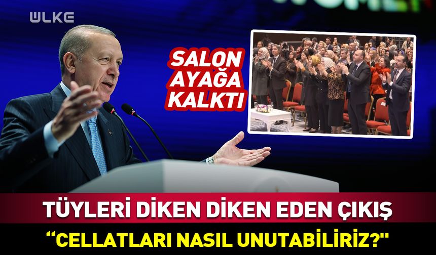 Cumhurbaşkanı Erdoğan'dan başörtüsü çıkışı! Ayakta alkışlandı