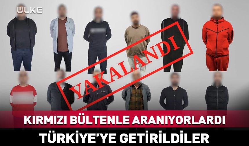 Kırmızı bültenle aranıyorlardı: Türkiye'ye getirildiler