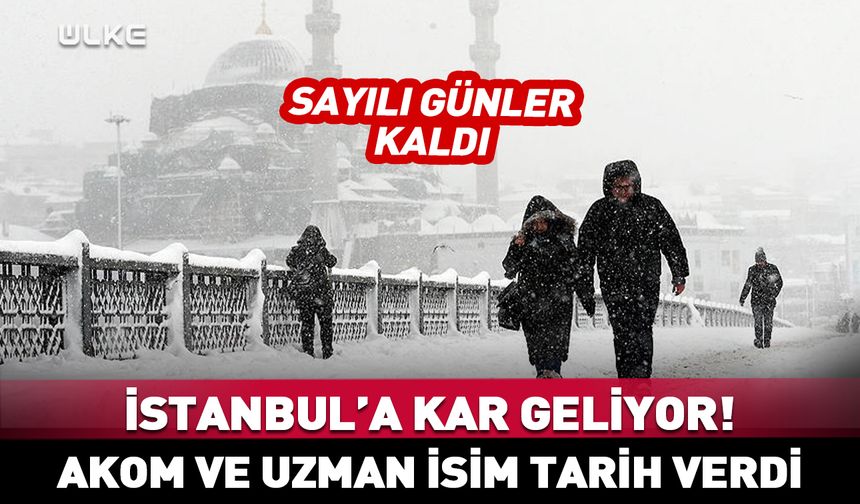 🌨️❄️AKOM ve uzman isimden İstanbul'a kar müjdesi! Tarih verildi