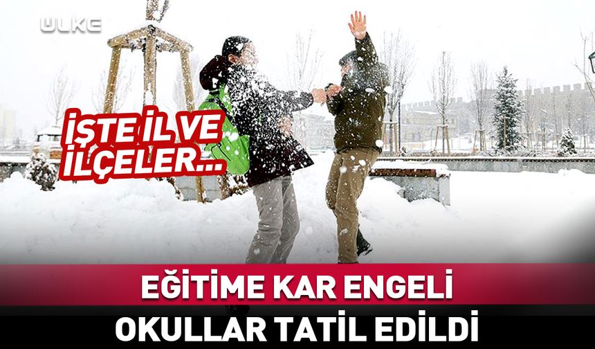 ❄️Eğitime kar engeli! Okullar tatil edildi...