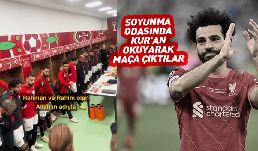 Soyunma odasında Kur'an okuyarak maça çıktılar
