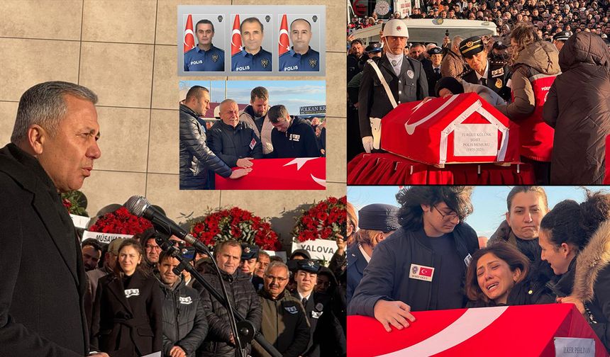 Yalova şehitlerimize veda! Törende gözyaşları sel oldu