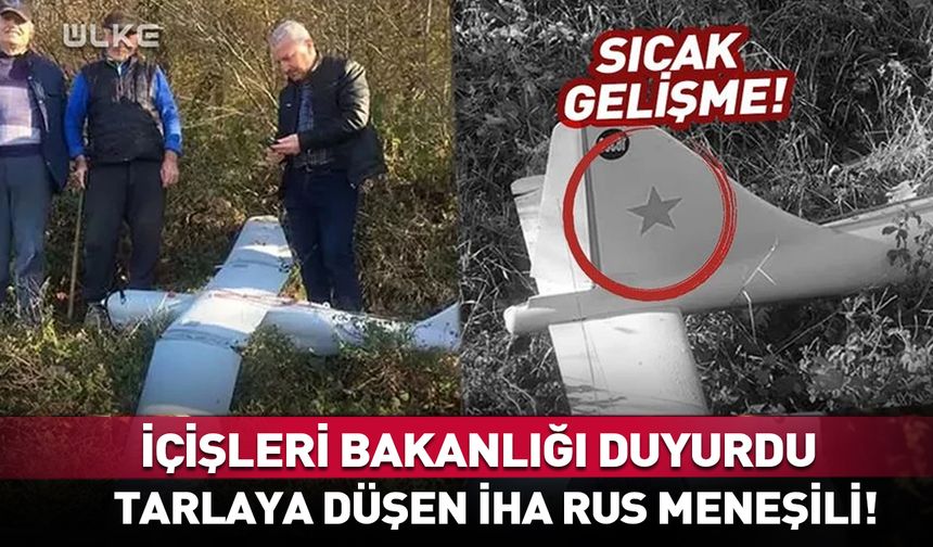 İzmit'te tarlaya Rus İHA'sı düştü!
