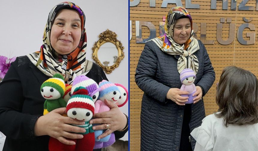 Kimsesiz çocuklara mutluluk dağıtıyor