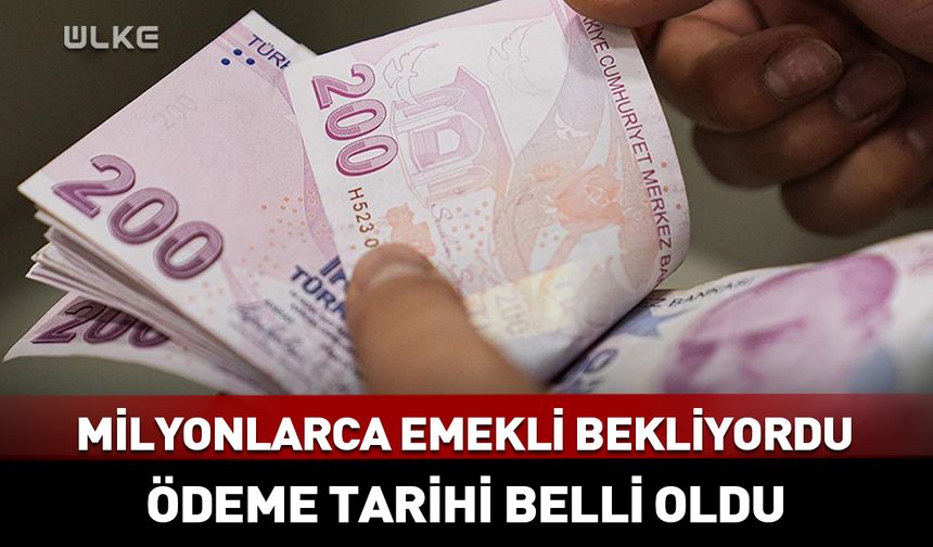 Emekli aylığı farkının ödeme tarihi duyuruldu!