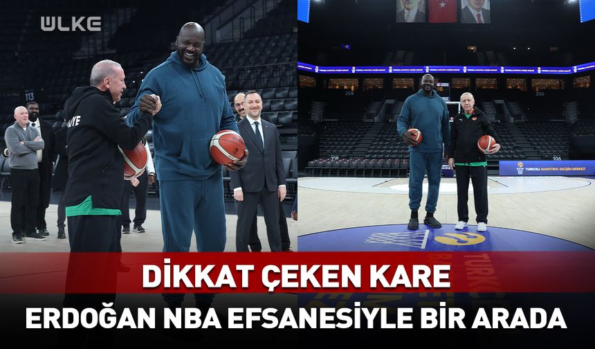 Cumhurbaşkanı Erdoğan NBA efsanesi Shaquille O’Neal ile bir arada