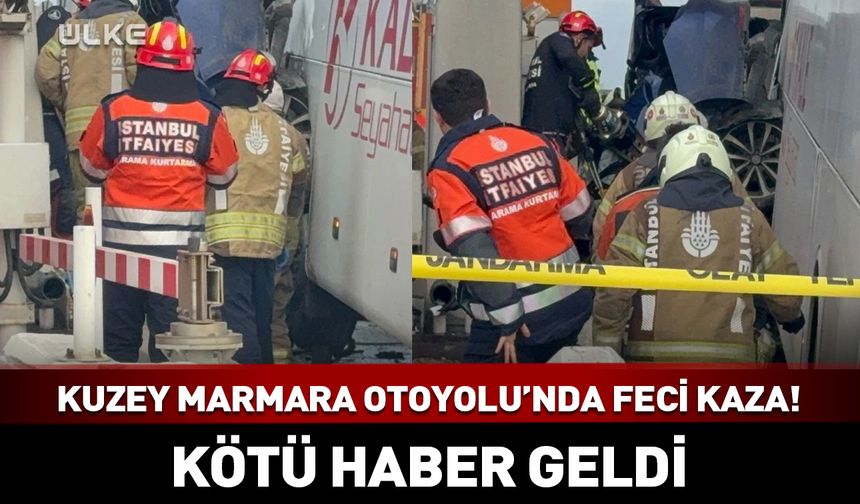 Kuzey Marmara Otoyolu'nda feci kaza!