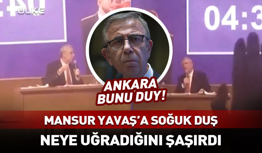 Mansur Yavaş'a soğuk duş! Neye uğradığını şaşırdı
