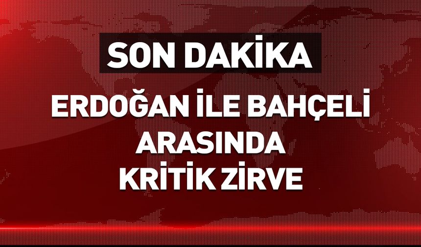 Erdoğan ile Bahçeli arasında kritik görüşme