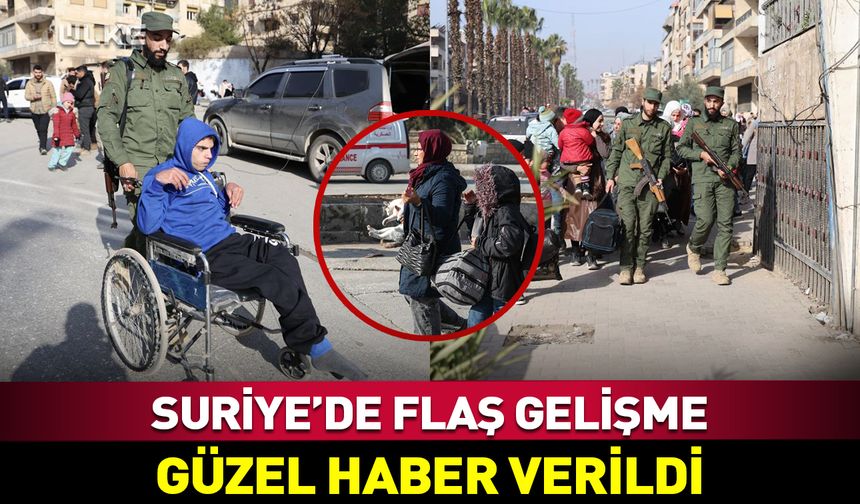 Suriye'de flaş gelişme