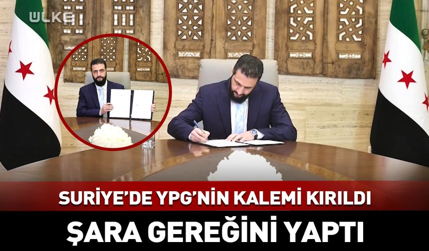 Şam yönetimi YPG ile anlaşmaya vardı