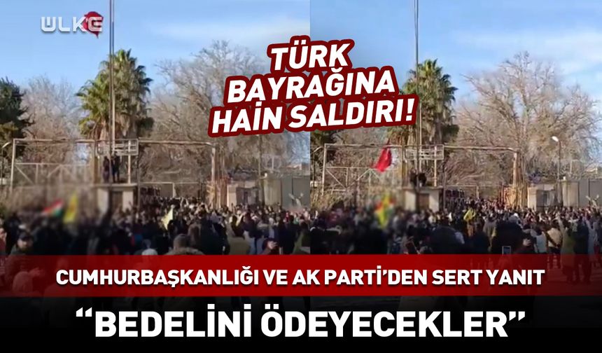 Türk Bayrağına alçak saldırı! Cumhurbaşkanlığı'ndan sert yanıt