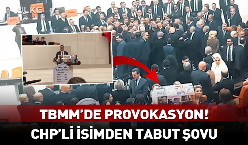 CHP’li Veli Ağbaba'dan TBMM’de provokasyon! Tabutla geldi