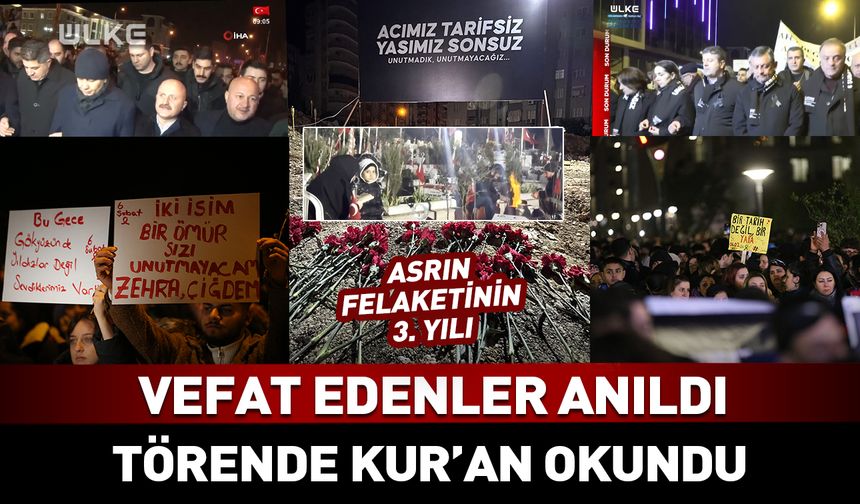 6 Şubat depreminde vefat edenler anıldı! Törende Kur'an-ı Kerim okundu