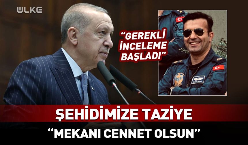 Erdoğan'dan düşen F-16 ve şehidimizle ilgili ilk mesaj