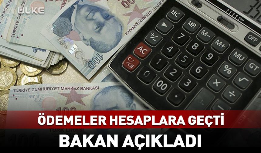 Bakan duyurdu! Artışlı ödemeler hesaplara yatırıldı