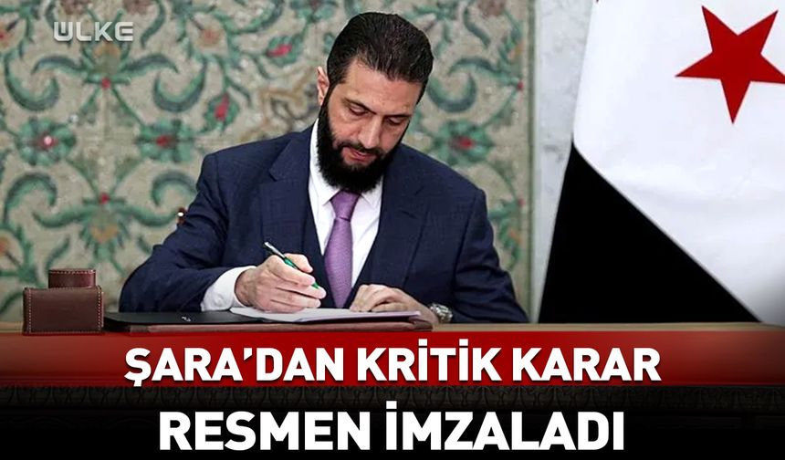 Ahmed Şara'dan kritik karar! Resmen imzaladı