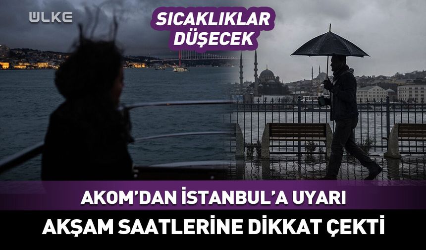 İstanbullular akşam saatlerine dikkat! Sıcaklıklar 5 derecenin altına düşecek
